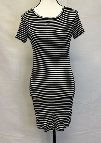 Brandy Melville  Striped Black & White Ribbed Knit Dress - XS/S