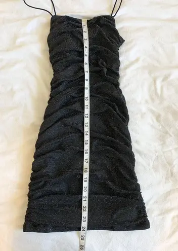 Princess Polly Reeva Shimmer Sparkle Ruched Bodycon Mini Dress Size 2