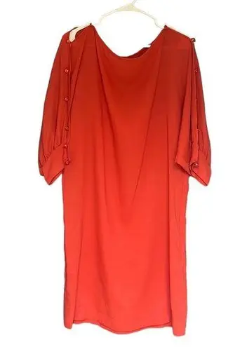 Stella McCartney Orange Sheath Dress 38 Dolman Sleeve Business knee length