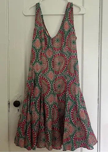 HD in Paris Anthropologie— Pink and Green Sleeveless Scoop Neck Sundress