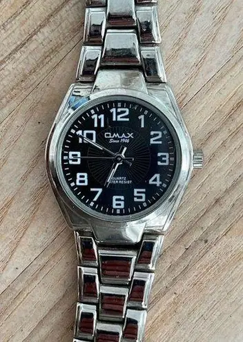 OMAX Ladies Watch Stainless Bracelet Black Dial Stainless Case