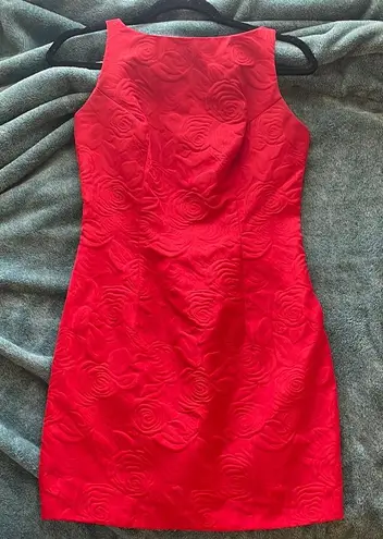 Vintage Red Sleeveless Mini Dress A List by Wrapper size 7