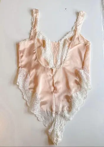 Vintage Satin Lace Body Suit Size M