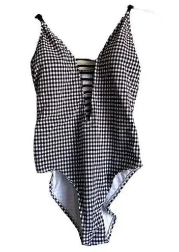 Time And Tru 4/$25  checkered black and white one piece swim suit