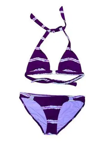 American Eagle  Outfitters Vtg Tie Dye Bikini Y2K Size Small Purple Pink White