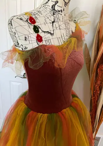 Curtain Call Costume Tutu Bodysuit Fall Autumn π Colorful Velvet Asymmetric