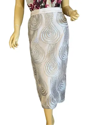 MIDNIGHT VELVET TULLE & TAFFETA SILVER MIDI SKIRT (16)