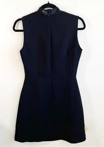 Dress Black Lace Neckline Sleeveless Short Dress Sz M (Sandro 2) EUC