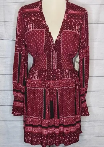 Altar'd State Dresden Fit and Flare Red Dress