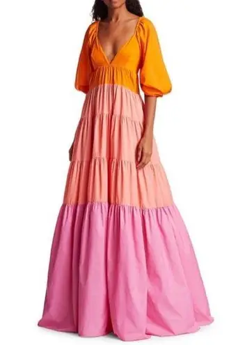 STAUD  Meadow Maxi Tiered Dress, Size M New w/Tag Retail $375 SOLD OUT!