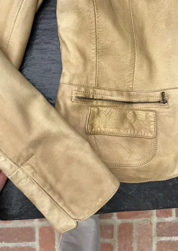 Blur Italy Lambskin Golden Tan Jacket Blazer