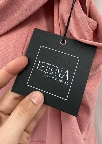 Mac Duggal 26595 Pink One Shoulder Long Sleeve Jersey Formal Gown Size 12 NWT