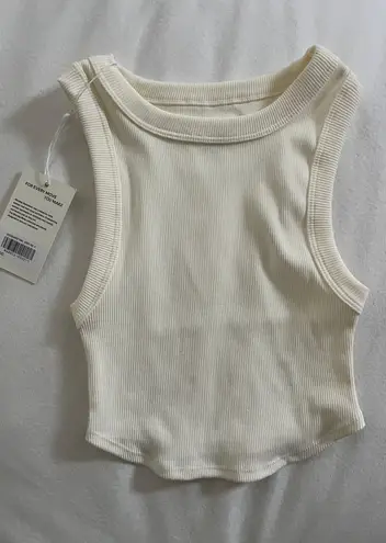 Monday Body Everglades Tank Ivory Rib White Size XS