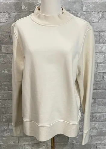 COS  Cream Mix Media Textured Sweatshirt thumbnail 1