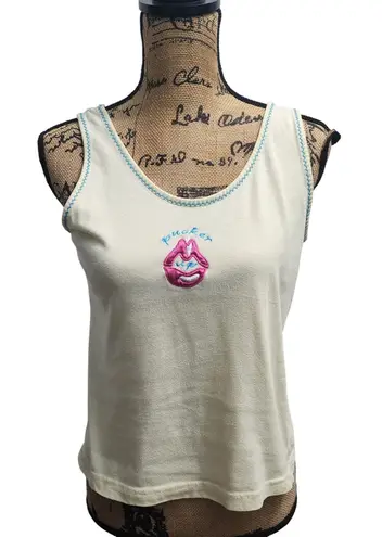 Extreme Limit Tank Top Y2K Lips Graphic Sleeveless Top S/C Pink