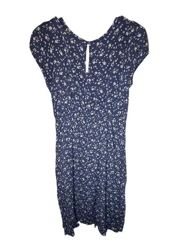 Gilli Women's Blue Floral Short Sleeve Romper Size M Casual Spring Size M