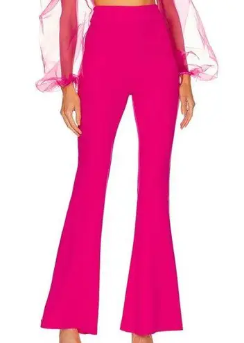 Nookie  Illusion Flare Pant Barbie Pink SMALL Stretch High Rise Slimming Neon NEW