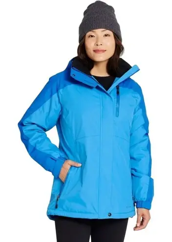 L.L. Bean Rugged Ridge Parka Blue Jay/Crisp Lapis Size Large Waterproof Ski EUC