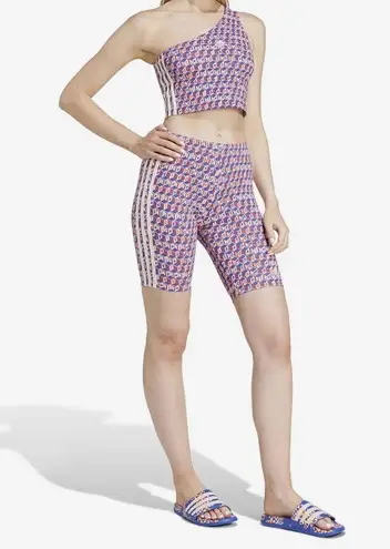 Farm Rio NWT Adidas Women's Printed 3-Stripes Bike Shorts