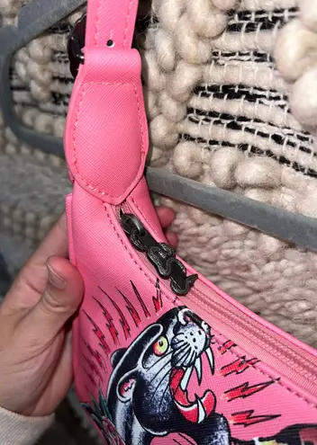 Ed Hardy x Siberia Hills Y2K Pink Purse Shoulder Bag Tiger