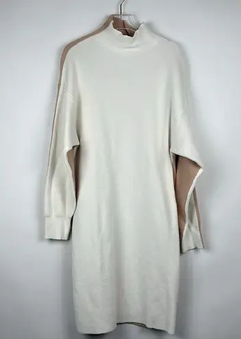 525 Cotton Color Block Dress in Chalk Multi Size Medium White