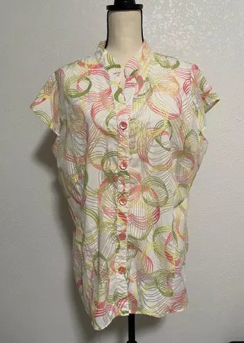 Dress Barn  Womens Multi Button-up Shirt Size 18/20