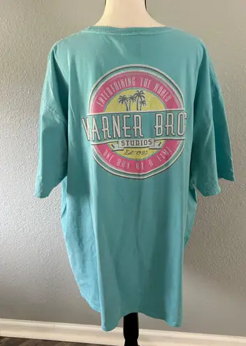 Warner Brothers Warner Bros Studios Entertaining The World Turquoise Graphic Tee Size 2XL