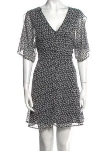 ALLSAINTS Ivey Scatter Dress Black and White Floral Size 6