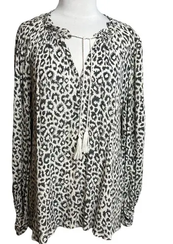 Emerson Fry Curation Bardot top in leopard gray Sz S