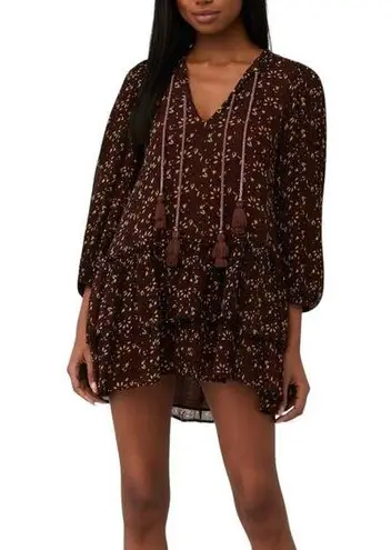 Cleobella Jaslynn Zadia Paisley Floral Block Print Long Sleeve Mini Dress Medium