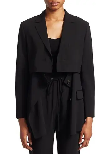 3.1 Phillip Lim women’s black Tiered Twill blazer jacket size 2 extra small XS