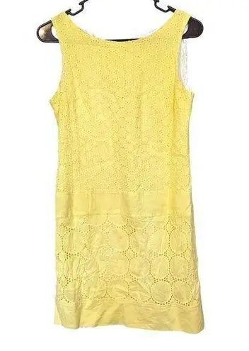 Sandra Darren Light Yellow Summer Dress Size 6P 6 Petite Wedding Bright Happy