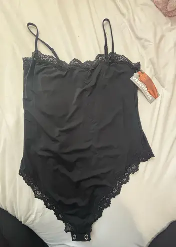 Essentials by René Rofé Lace Bodysuit Black Size XL thumbnail 1