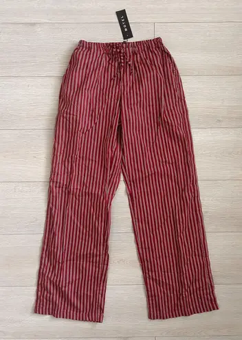 Motel NWT Lirura Casual Trouser In Maroon Stripe