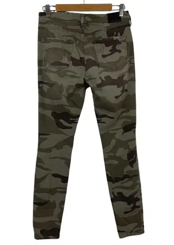 True Religion  Halle Mid Rise Super Skinny Jeans In Destroyed Distressed Camo 27
