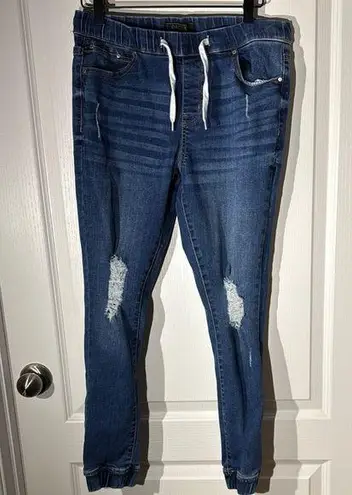 Blue Distressed Jogger Jeans By Rachel Roy Size 8