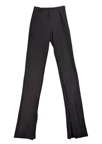 ANINE BING Max Trousers Split Hem High Rise Black Size 34