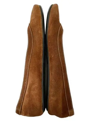 Barbara Bui BUI Brown Suede Leather Buckle Accent Ballet Flats