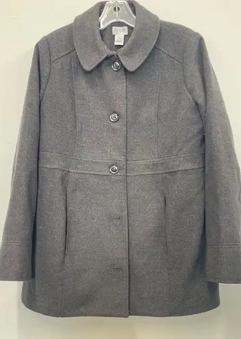 Motherhood Maternity Black Women's Button Front Winter Pea Coat - Size Small