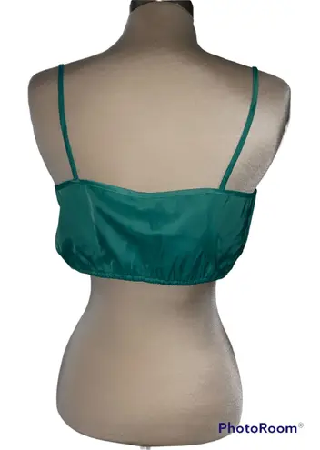 VERO MODA Nat satin crop top cowl neck spaghetti straps size medium NWT