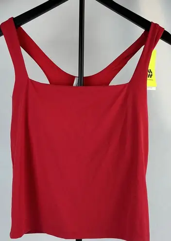 All In Motion Tank Top XL Womens Red BuiltIn Bra Square Neck Athletic Activewear