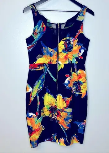 Milly Sleeveless Pop Art Ella Midi Dress Size 8