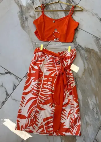 Wholesale order (NWT) Spring/ Summer Collection Orange Tropical Print Skirt Size undefined