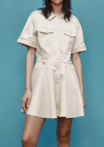 ZARA pocket front short sleeve mini dress