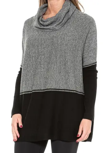 Smartwool Black Gray Edgewood Poncho Oversized Sweater Size Small