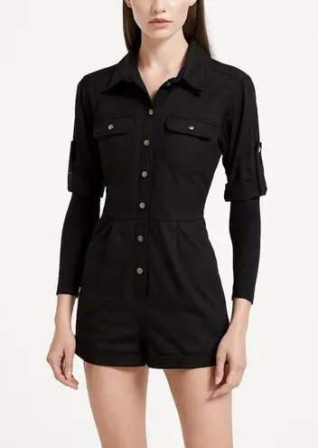 SEA New York black knit long sleeve romper Size 2