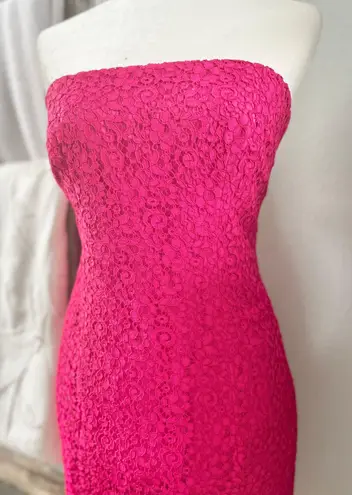 David Meister | Womens Hibiscus Lace Formal Wedding Prom Strapless Bodycon Dress (4) 124D1