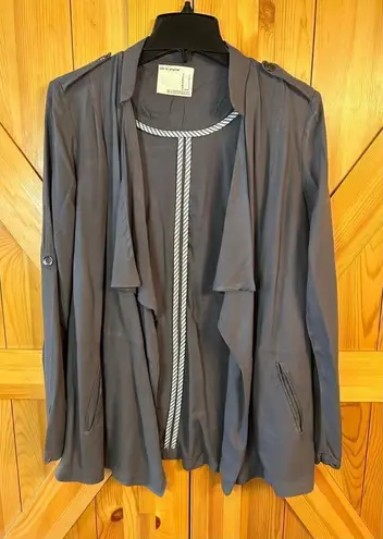 Life in Progress  Womens Blazer Sz S Gray Open Drape Lightweight (3949) - Image 1