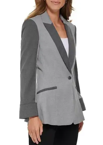 Donna Karan DKNY Two Tone Single Button Blazer in Gray, NWT, Size 8 $159