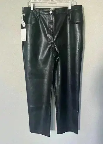 Wilfred Melina High Waisted Black Vegan Leather Pants Women’s Size 16 NWT